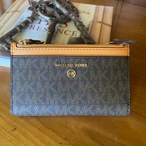 Michael Kors brown small folding wallet